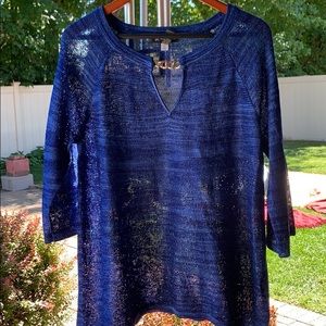 INC International Concepts Blue Sweater